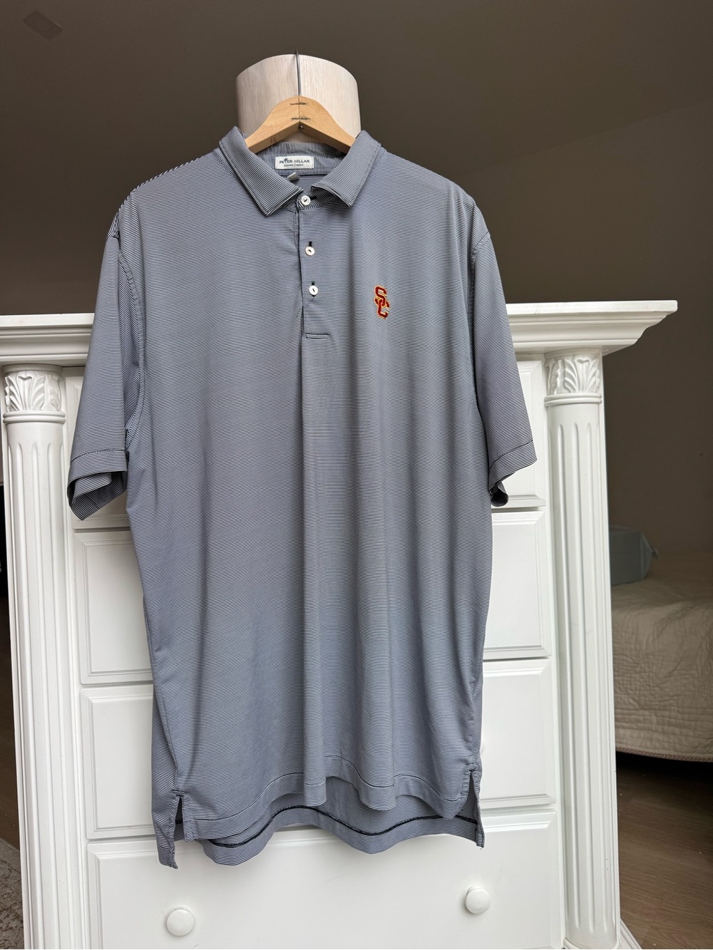 Peter Millar Summer Comfort USC Trojans Striped Polo Shirt – Men’s XL